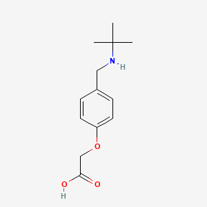 molecular formula C13H19NO3 B12489794 {4-[(Tert-butylamino)methyl]phenoxy}acetic acid 