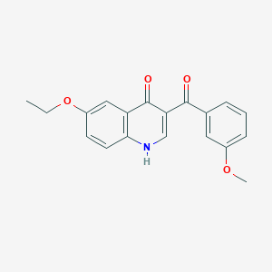 molecular formula C19H17NO4 B12489796 6-ethoxy-3-[(3-methoxyphenyl)carbonyl]quinolin-4(1H)-one 