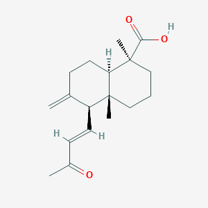 molecular formula C18H26O3 B1248980 15,16-bisnor-13-oxo-8(17),11Elabdadien-19-oic acid 