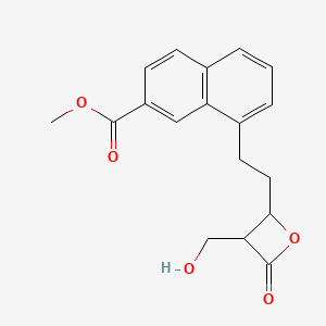 molecular formula C18H18O5 B1248982 Methyl 8-[2-[3-(hydroxymethyl)-4-oxooxetan-2-yl]ethyl]naphthalene-2-carboxylate 