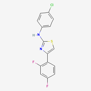 molecular formula C15H9ClF2N2S B12489828 N-(4-chlorophenyl)-4-(2,4-difluorophenyl)-1,3-thiazol-2-amine 