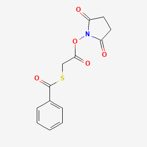 molecular formula C13H11NO5S B1249015 (Benzoylthio)acetic acid succinimidyl ester 
