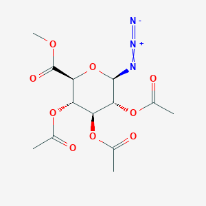 B124902 methyl (2S,3S,4S,5R,6R)-3,4,5-triacetyloxy-6-azidooxane-2-carboxylate CAS No. 67776-38-9
