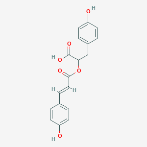 molecular formula C18H16O6 B1249021 2-o-(4-Coumaroyl)-3-(4-hydroxyphenyl)lactic acid 