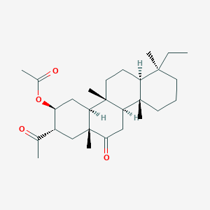 molecular formula C28H44O4 B1249022 16beta-Acetoxy-20,24-dimethyl-12,24-dioxo-25-norscalarane 