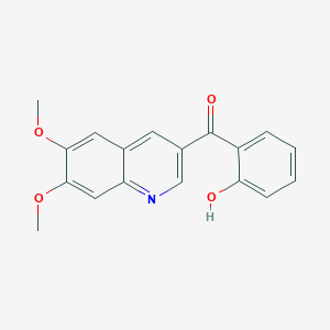 molecular formula C18H15NO4 B12490270 (6,7-Dimethoxyquinolin-3-yl)(2-hydroxyphenyl)methanone 