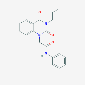 molecular formula C21H23N3O3 B12490295 N-(2,5-dimethylphenyl)-2-(2,4-dioxo-3-propyl-3,4-dihydroquinazolin-1(2H)-yl)acetamide 