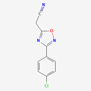 molecular formula C10H6ClN3O B12490335 [3-(4-Chlorophenyl)-1,2,4-oxadiazol-5-yl]acetonitrile 