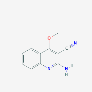 molecular formula C12H11N3O B124904 2-Amino-4-ethoxyquinoline-3-carbonitrile CAS No. 141648-32-0