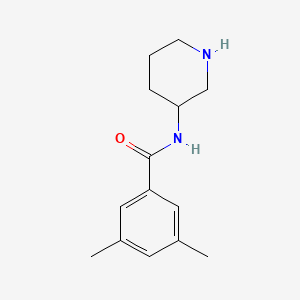 molecular formula C14H20N2O B12490471 3,5-Dimethyl-N-(piperidin-3-YL)benzamide 