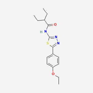 molecular formula C16H21N3O2S B12490522 N-[5-(4-ethoxyphenyl)-1,3,4-thiadiazol-2-yl]-2-ethylbutanamide 