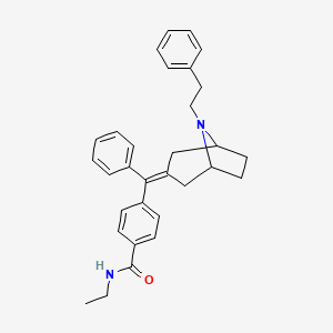 molecular formula C31H34N2O B1249064 N-Ethyl-4-[(8-phenethyl-8-aza-bicyclo[3.2.1]oct-3-ylidene)-phenyl-methyl]-benzamide 