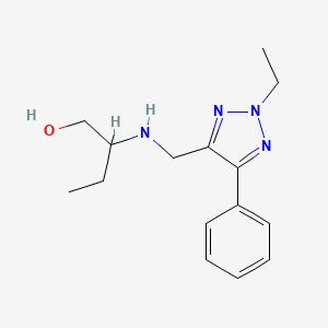 molecular formula C15H22N4O B12490648 2-{[(2-ethyl-5-phenyl-2H-1,2,3-triazol-4-yl)methyl]amino}-1-butanol 
