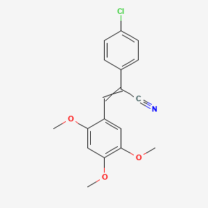 molecular formula C18H16ClNO3 B12490650 4-Chloro-I+/--[(2,4,5-trimethoxyphenyl)methylene]benzeneacetonitrile CAS No. 161942-95-6