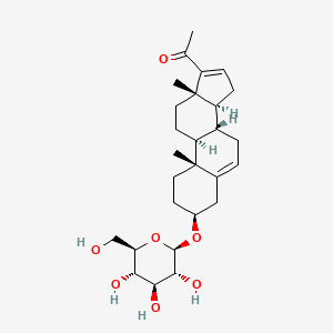 molecular formula C27H40O7 B1249067 3beta-(beta-D-Glucopyranosyloxy)pregna-5,16-diene-20-one 