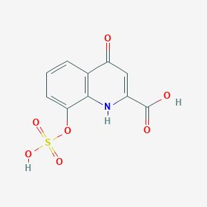 molecular formula C10H7NO7S B1249071 4-oxo-8-sulfooxy-1H-quinoline-2-carboxylic acid 