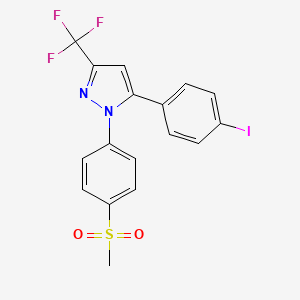 molecular formula C17H12F3IN2O2S B1249072 5-(4-iodophenyl)-1-(4-(methylsulfonyl)phenyl)-3-(trifluoromethyl)-1H-pyrazole 