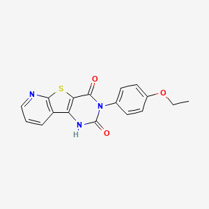 molecular formula C17H13N3O3S B12490835 5-(4-ethoxyphenyl)-8-thia-3,5,10-triazatricyclo[7.4.0.02,7]trideca-1(9),2(7),10,12-tetraene-4,6-dione 