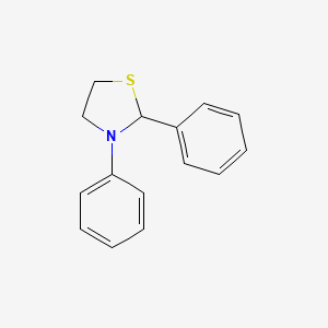molecular formula C15H15NS B12490848 2,3-Diphenyl-1,3-thiazolidine CAS No. 92852-02-3