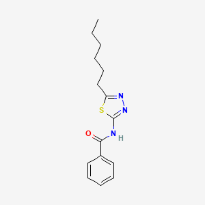 molecular formula C15H19N3OS B12491181 N-(5-hexyl-1,3,4-thiadiazol-2-yl)benzamide 