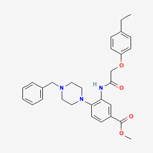molecular formula C29H33N3O4 B12491334 Methyl 4-(4-benzylpiperazin-1-yl)-3-{[(4-ethylphenoxy)acetyl]amino}benzoate 