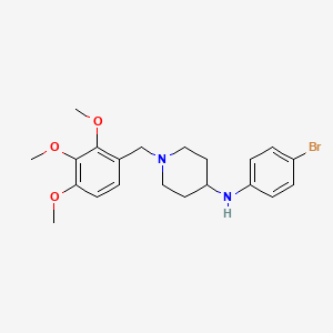 molecular formula C21H27BrN2O3 B12491398 N-(4-bromophenyl)-1-(2,3,4-trimethoxybenzyl)piperidin-4-amine 