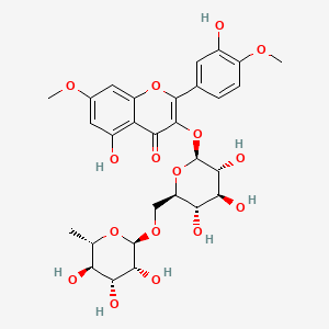 5-Hydroxy-2-(3-hydroxy-4-methoxyphenyl)-7-methoxy-3-[(2S,3R,4S,5S,6R)-3,4,5-trihydroxy-6-[[(2R,3R,4R,5R,6S)-3,4,5-trihydroxy-6-methyloxan-2-yl]oxymethyl]oxan-2-yl]oxychromen-4-one
