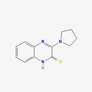 molecular formula C12H13N3S B12491639 3-(Pyrrolidin-1-yl)quinoxaline-2-thiol 
