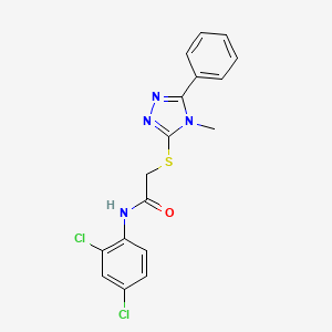 molecular formula C17H14Cl2N4OS B12491643 N-(2,4-dichlorophenyl)-2-[(4-methyl-5-phenyl-1,2,4-triazol-3-yl)sulfanyl]acetamide 