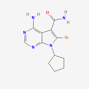 4-Amino-6-bromo-7-cyclopentylpyrrolo[2,3-d]pyrimidine-5-carboxamide