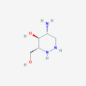 (3R,4S,5R)-5-Amino-3-(hydroxymethyl)hexahydropyridazin-4-ol