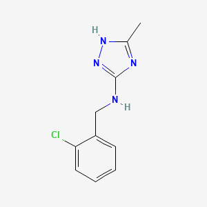 molecular formula C10H11ClN4 B12491805 N-(2-chlorobenzyl)-3-methyl-1H-1,2,4-triazol-5-amine 