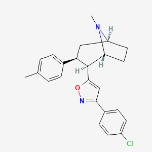 3-(4-chlorophenyl)-5-[(1R,2S,3S,5S)-8-methyl-3-(4-methylphenyl)-8-azabicyclo[3.2.1]octan-2-yl]-1,2-oxazole