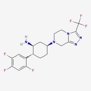 (1S,2R,5S)-5-[3-(Trifluoromethyl)-5,6-dihydro[1,2,4]triazolo[4,3-A]pyrazin-7(8H)-YL]-2-(2,4,5-trifluorophenyl)cyclohexanamine