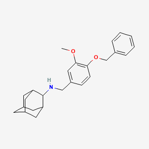 molecular formula C25H31NO2 B12491892 Adamantan-2-yl-(4-benzyloxy-3-methoxy-benzyl)-amine 