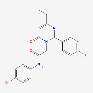 molecular formula C20H17BrFN3O2 B12491970 N-(4-bromophenyl)-2-[4-ethyl-2-(4-fluorophenyl)-6-oxopyrimidin-1(6H)-yl]acetamide 
