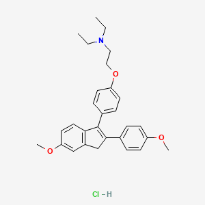 N,N-Diethyl-2-[4-[6-methoxy-2-(4-methoxyphenyl)-1H-inden-3-yl]phenoxy]ethanamine hydrochloride