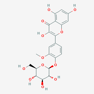 molecular formula C22H22O12 B1249206 isorhamnetin 4'-O-beta-D-glucopyranoside 