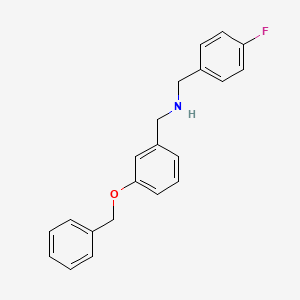 molecular formula C21H20FNO B12492207 1-[3-(benzyloxy)phenyl]-N-(4-fluorobenzyl)methanamine 