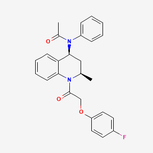 molecular formula C26H25FN2O3 B12492241 N-{(2R,4S)-1-[(4-fluorophenoxy)acetyl]-2-methyl-1,2,3,4-tetrahydroquinolin-4-yl}-N-phenylacetamide 