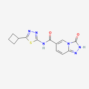 molecular formula C13H12N6O2S B12492259 N-(5-cyclobutyl-1,3,4-thiadiazol-2-yl)-3-oxo-2,3-dihydro[1,2,4]triazolo[4,3-a]pyridine-6-carboxamide 