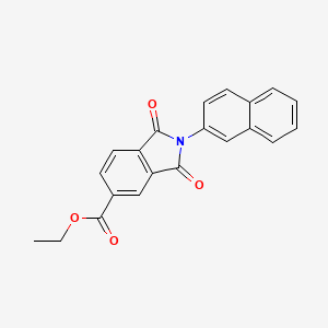 molecular formula C21H15NO4 B12492266 ethyl 2-(naphthalen-2-yl)-1,3-dioxo-2,3-dihydro-1H-isoindole-5-carboxylate 