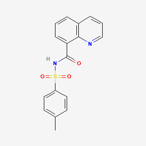 molecular formula C17H14N2O3S B12492327 N-(4-Methylbenzenesulfonyl)quinoline-8-carboxamide 