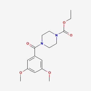 molecular formula C16H22N2O5 B12492371 Ethyl 4-(3,5-dimethoxybenzoyl)piperazine-1-carboxylate 