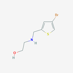 molecular formula C7H10BrNOS B12492459 2-{[(4-Bromothiophen-2-yl)methyl]amino}ethanol 