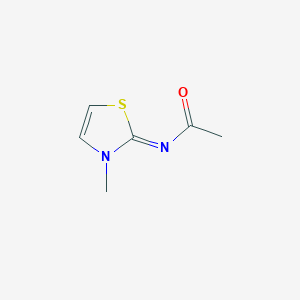 molecular formula C6H8N2OS B12492481 N-[(2E)-3-methyl-1,3-thiazol-2(3H)-ylidene]acetamide 