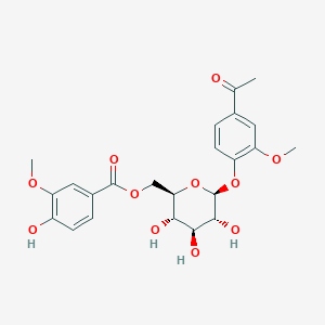 molecular formula C23H26O11 B1249262 Belalloside A 