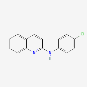 molecular formula C15H11ClN2 B12492653 N-(4-chlorophenyl)quinolin-2-amine 
