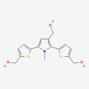 molecular formula C16H17NO3Se2 B1249267 1H-Pyrrole-3-methanol, 2,5-bis(5-(hydroxymethyl)selenophene-2-yl)-1-methyl- CAS No. 876374-34-4