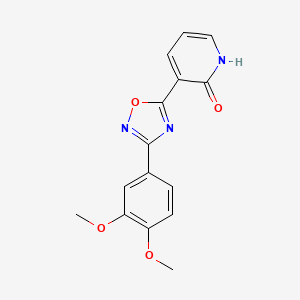 molecular formula C15H13N3O4 B12492702 3-[3-(3,4-dimethoxyphenyl)-1,2,4-oxadiazol-5-yl]pyridin-2(1H)-one 